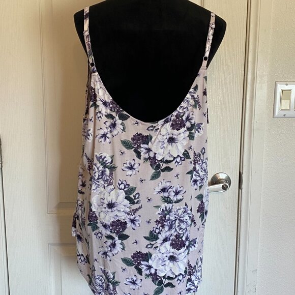 Torrid Lavender Purple Floral Print Tank - Picture 3 of 11
